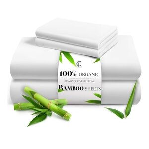 LuxClub queen size 100% Viscose Derived from Bamboo sheet set